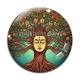 Cabochon Verre -  arbre de vie bouddha