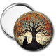 Miroir de poche - arbre de vie chat