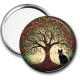 Miroir de poche - arbre de vie chat