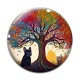 Cabochon Verre - arbre de vie chien