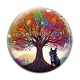 Cabochon Verre - arbre de vie chien
