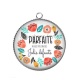 Pendentif Cabochon Argent - parfaite avec plein de jolis défauts
