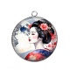 Pendentif Cabochon Argent - geisha