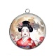 Pendentif Cabochon Argent - geisha