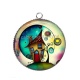 Pendentif Cabochon Argent - maison féerique