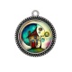 Pendentif Cabochon Argent - maison féerique