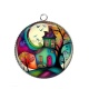Pendentif Cabochon Argent - maison féerique