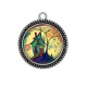 Pendentif Cabochon Argent - maison féerique
