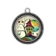Pendentif Cabochon Argent - maison féerique