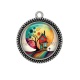 Pendentif Cabochon Argent - maison féerique