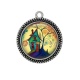Pendentif Cabochon Argent - maison féerique