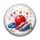 Cabochon Résine -  bowling