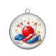 Pendentif Cabochon Argent -  bowling