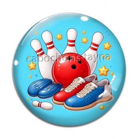 Cabochon Verre - bowling