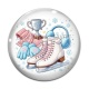 Cabochon Verre -  patinage 