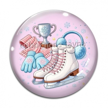 Cabochon Verre - patinage