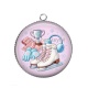 Pendentif Cabochon Argent - patinage