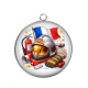 Pendentif Cabochon Argent - pompier