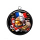 Pendentif Cabochon Argent - pompier