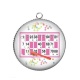 Pendentif Cabochon Argent - loto