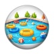 Cabochon Résine - piscine