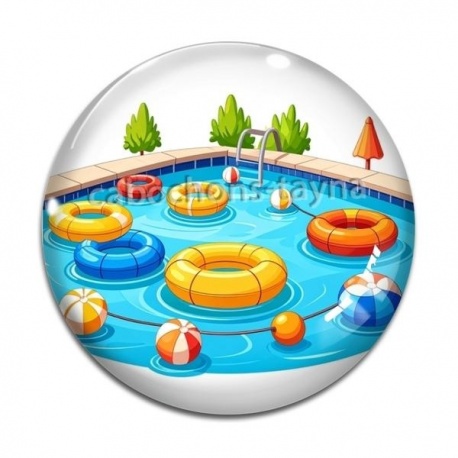 Cabochon Verre - piscine