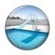 Cabochon Résine - piscine