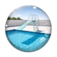 Cabochon Verre - piscine