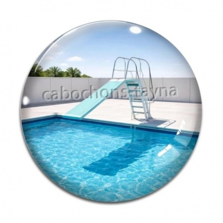 Cabochon Verre - piscine