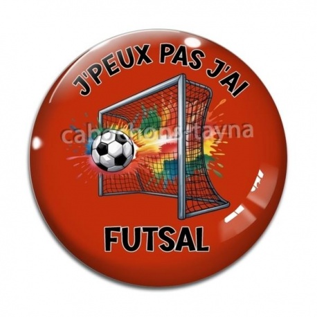 Cabochon Verre - J'peux pas j'ai Futsal