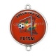 Connecteur Cabochon Argent - J'peux pas j'ai Futsal