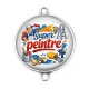 Connecteur Cabochon Argent - super peintre