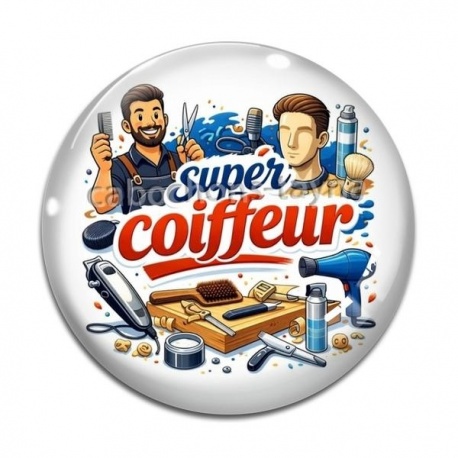 Cabochon Verre - super coiffeur
