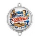 Connecteur Cabochon Argent - super coiffeur