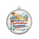 Pendentif Cabochon Argent - auxiliaire de puériculture formidable