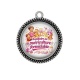 Pendentif Cabochon Argent - auxiliaire de puériculture formidable