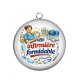 Pendentif Cabochon Argent - une infirmière formidable