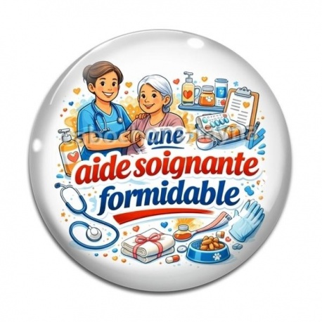 Cabochon Verre - une aide soignante formidable