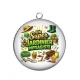 Pendentif Cabochon Argent - un super jardinbier paysagiste