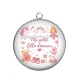 Pendentif Cabochon Argent - ma petite fille d'amour
