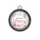 Pendentif Cabochon Argent - ma petite fille d'amour