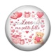 Cabochon Résine - love ma petite fille