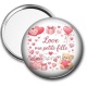 Miroir de poche - love ma petite fille