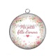 Pendentif Cabochon Argent - ma petite fille d'amour