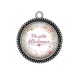 Pendentif Cabochon Argent - ma petite fille d'amour