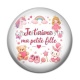 Cabochon Résine - je t'aime ma petite fille