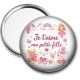 Miroir de poche - je t'aime ma petite fille