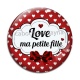 Cabochon Verre - love ma petite fille