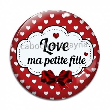Cabochon Verre - love ma petite fille