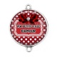 Connecteur Cabochon Argent - ma petite fille d'amour